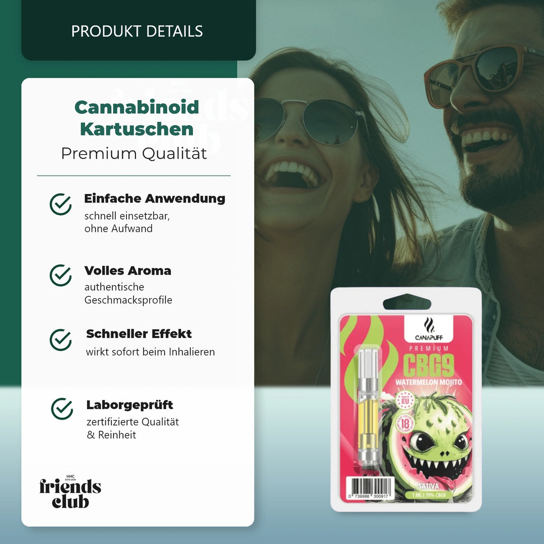 CBG9 Kartusche Watermelon Mojito 79% 1ml HHCFriends