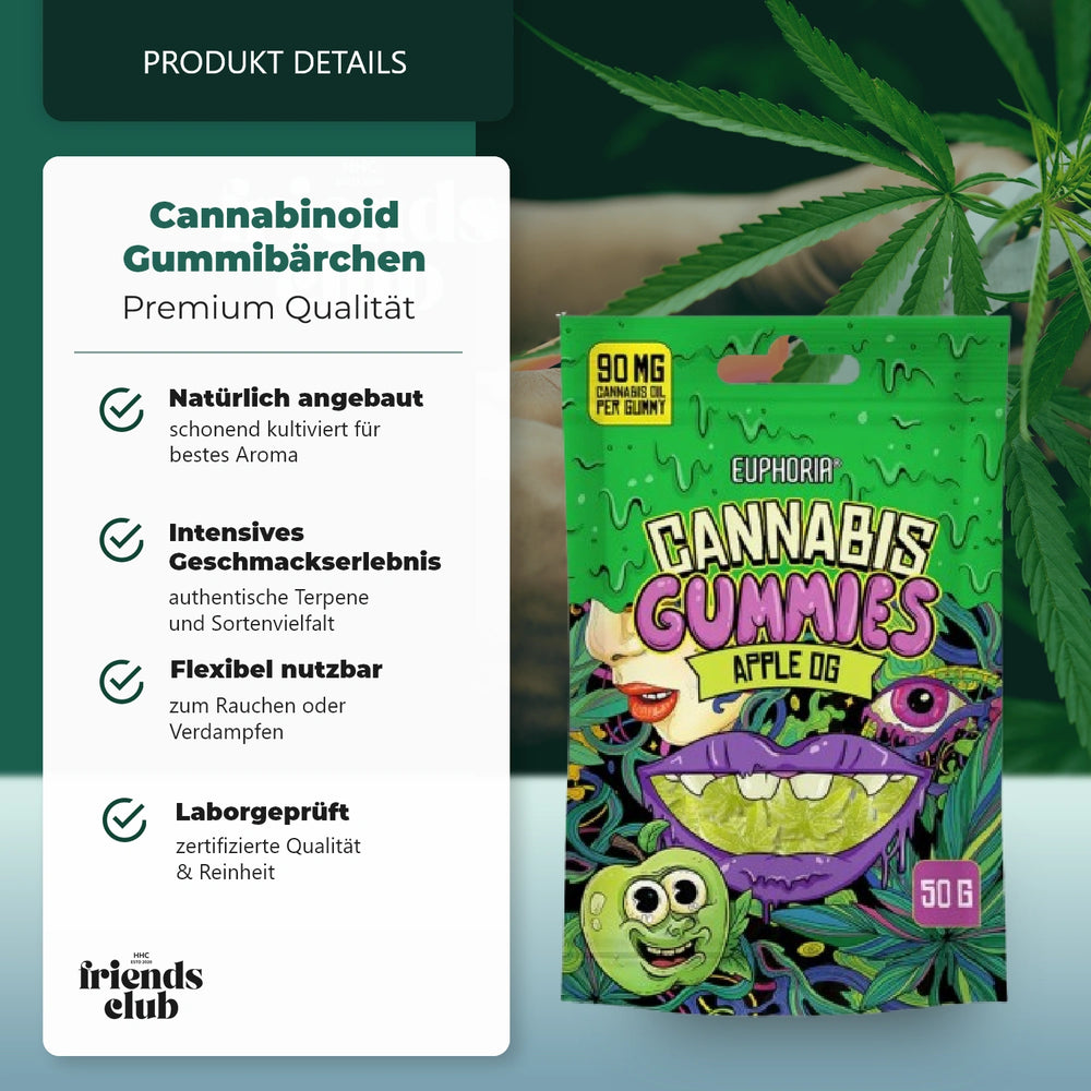 Euphoria Cannabis Gummies Apfel OG (50g)