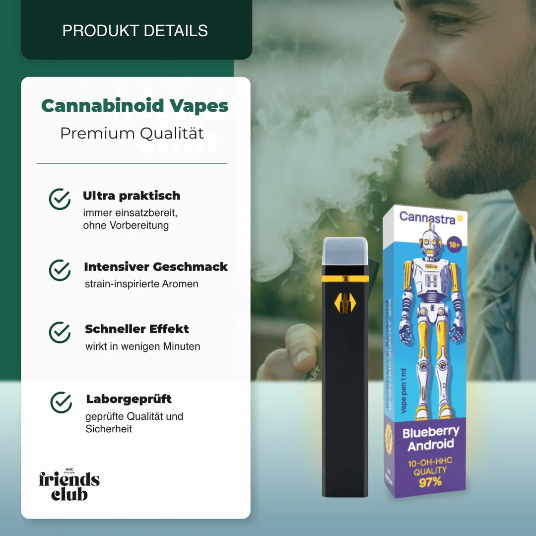 10-OH Vape  Blueberry Android 97% 1ml - hhcfriends