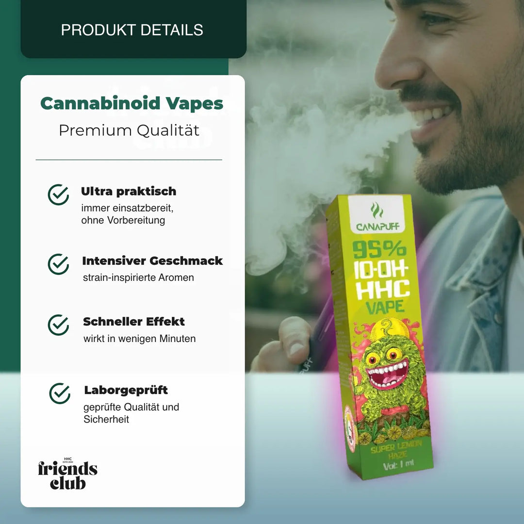 10-OH Vape Super Lemon Haze 95% 1ml - hhcfriends