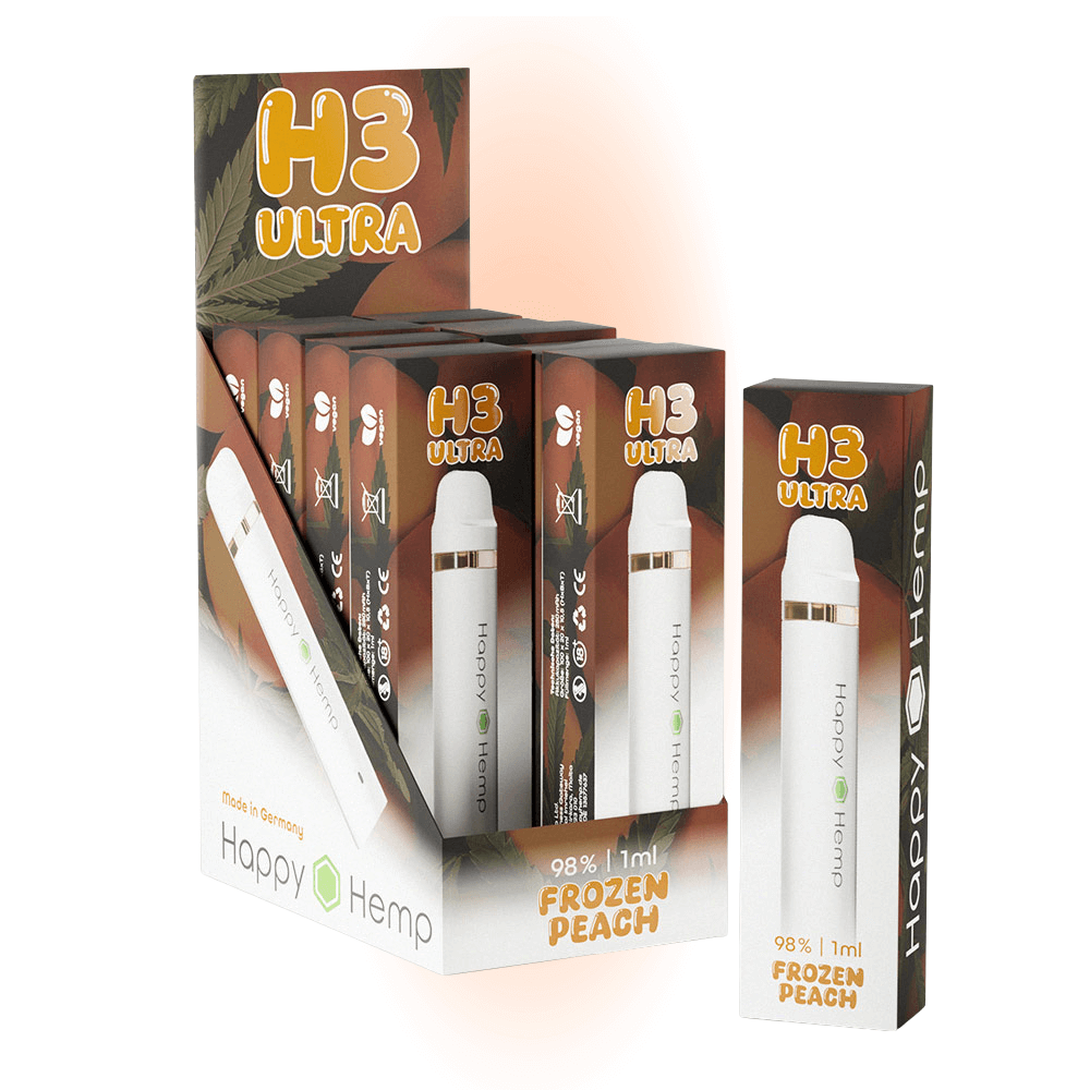 Happy Hemp H3 Ultra Frozen Peach 1ml Vape-Smagro GmbH