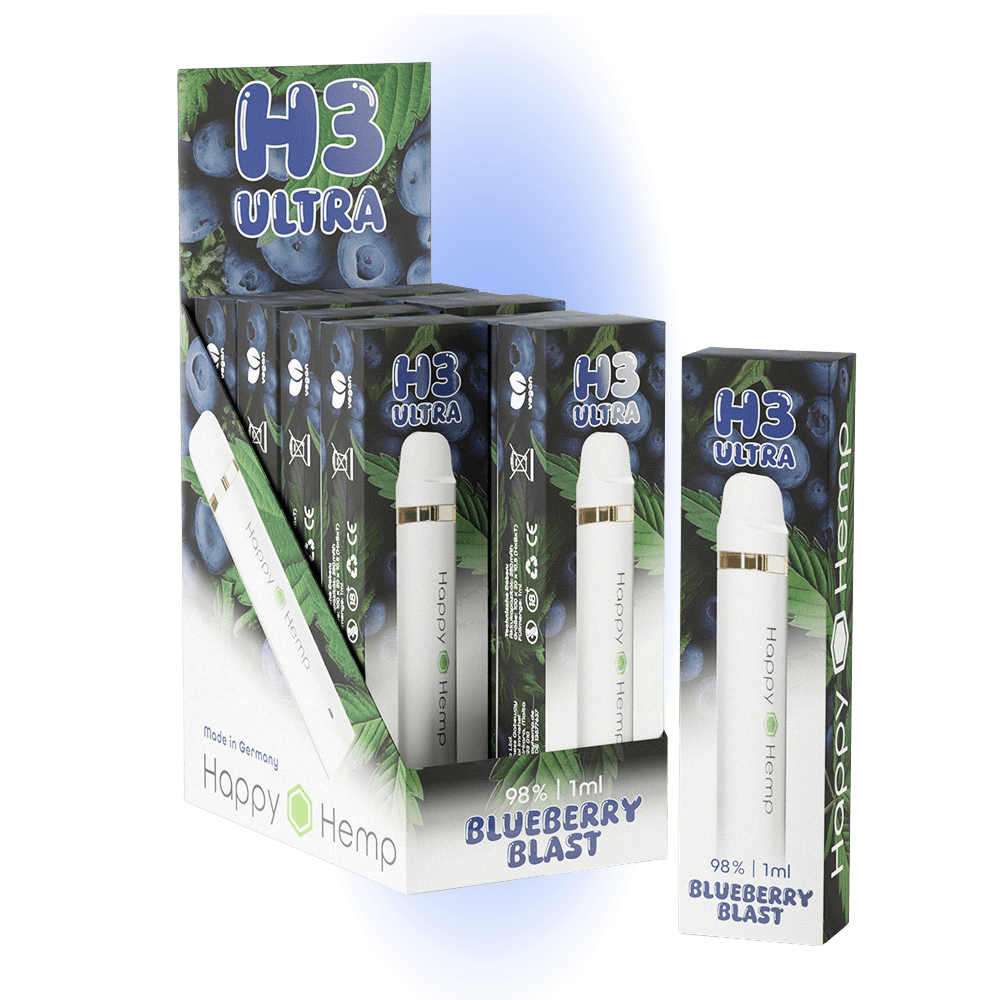 Happy Hemp H3 Ultra Blueberry Blast 1ml Vape-Smagro GmbH