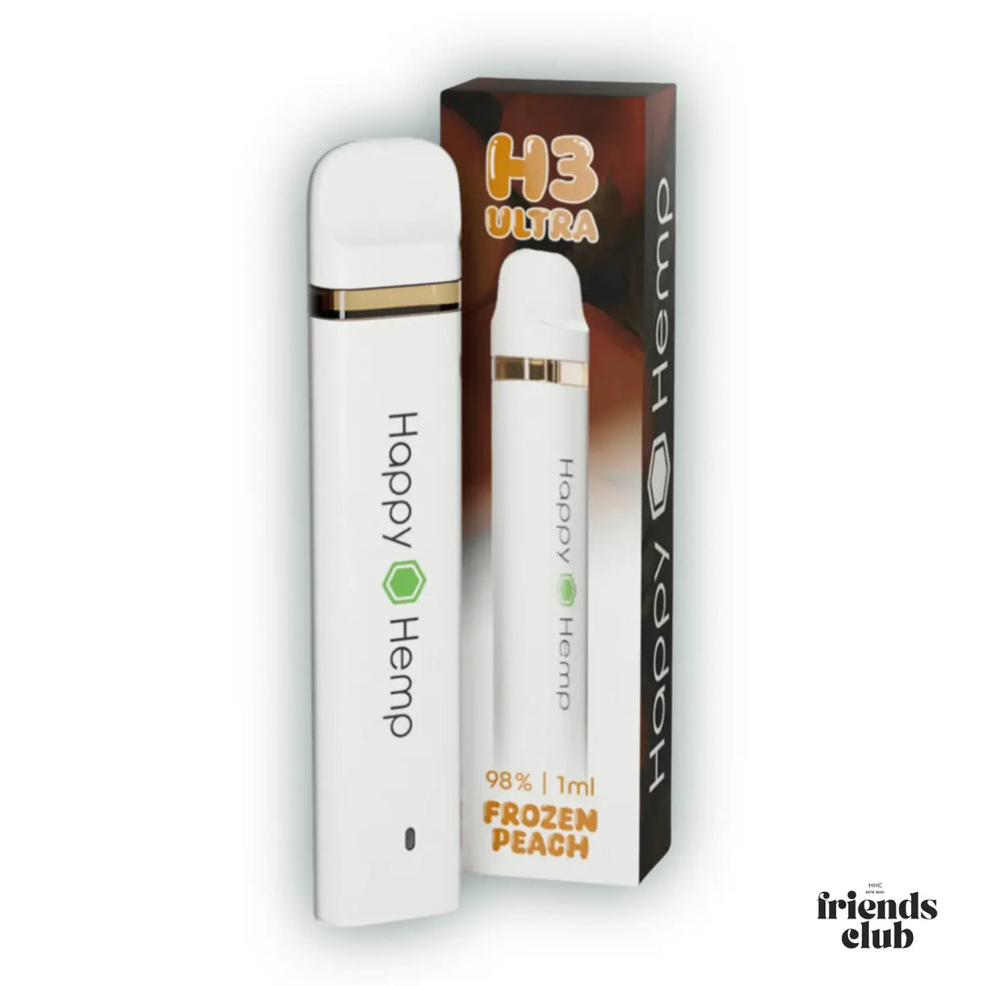 Happy Hemp H3 Ultra Frozen Peach 1ml Vape-HHCFriends