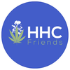 Rundes Logo "HHC Friends" auf blauem Hintergrund