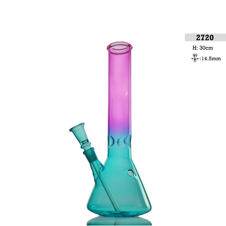 Bunt gefärbte Bong in Blau und Pink