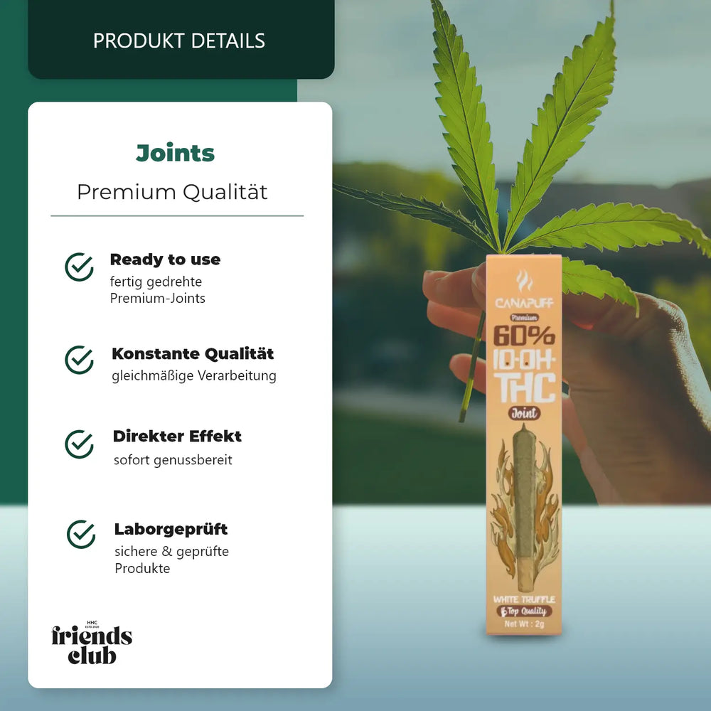 10-OH-T Joint White Truffle 60% 2g