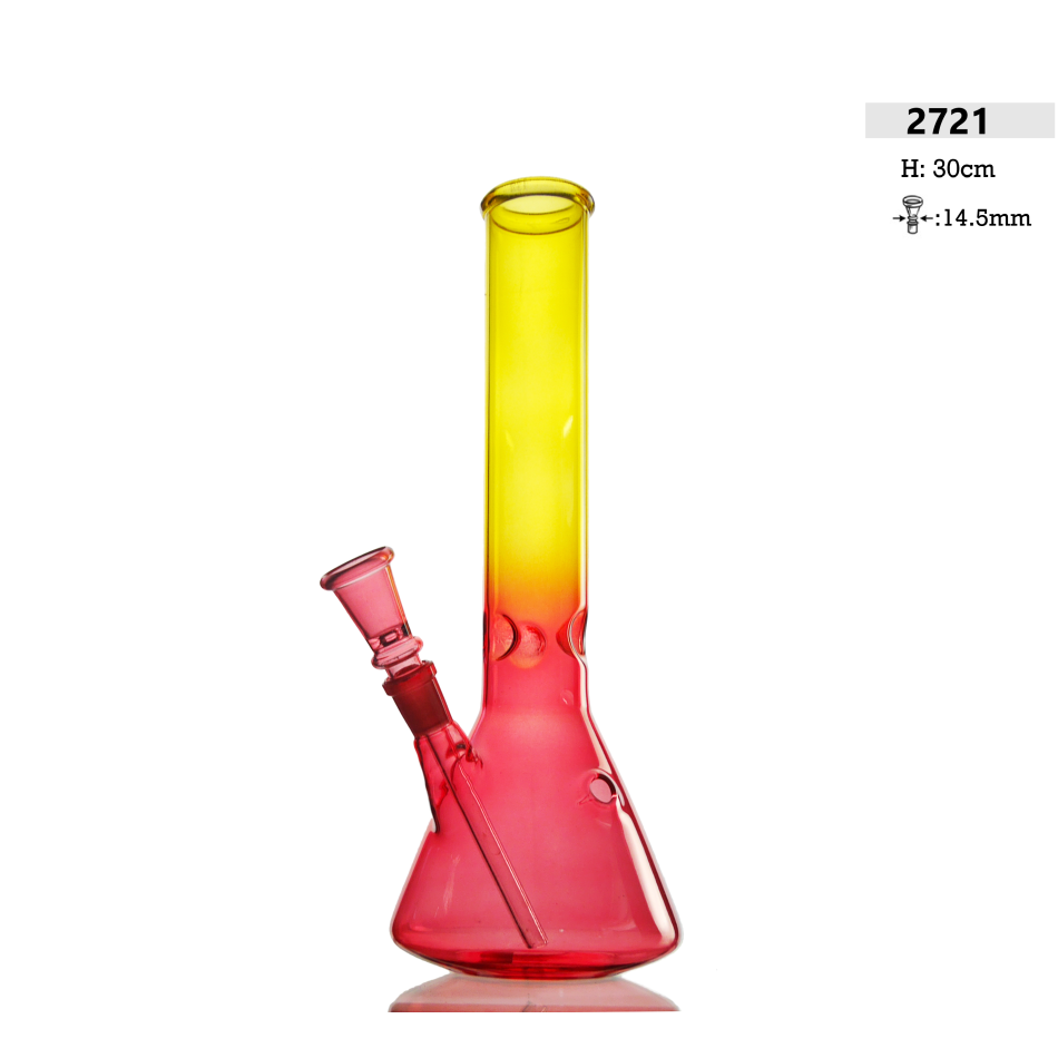Bunt gefärbte Bong in Rot und Gelb