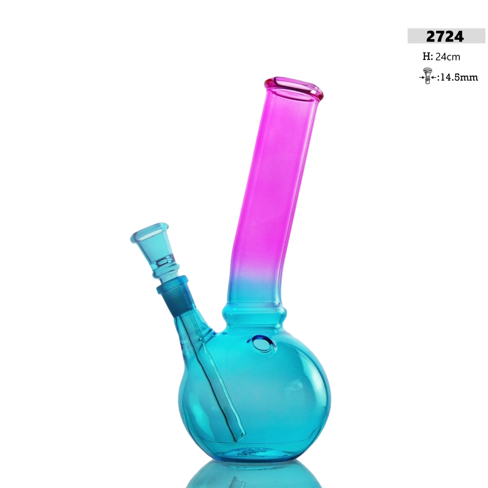 Gefärbte Bong mit blauem und pinkem Übergang