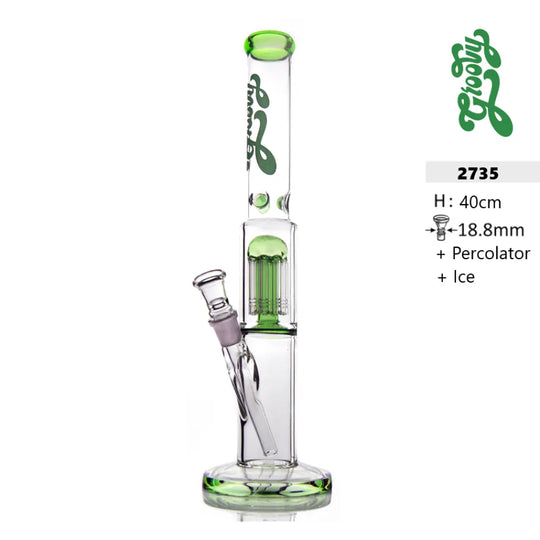 Glasbong mit 8-Arm-Perkolator – 40 cm