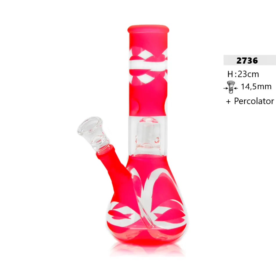 Glasbong mit Perkolator 23cm