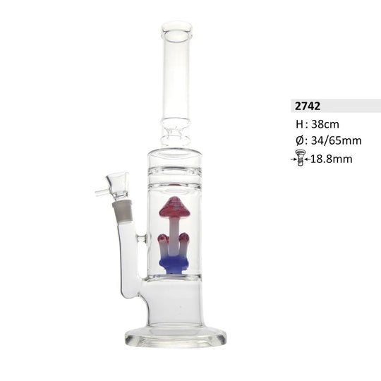 Glasbong mit Mushroom-Perkolator & Eisfach – 38 cm-Smagro GmbH