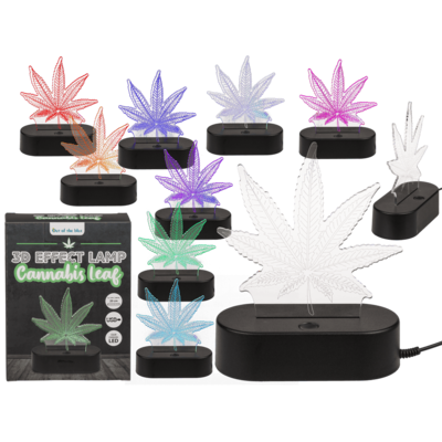 3D-Leuchte Cannabisblatt 16 cm