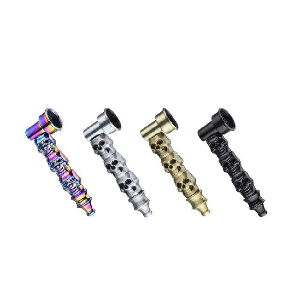 Metall Pfeife Totenköpfe 8,5cm