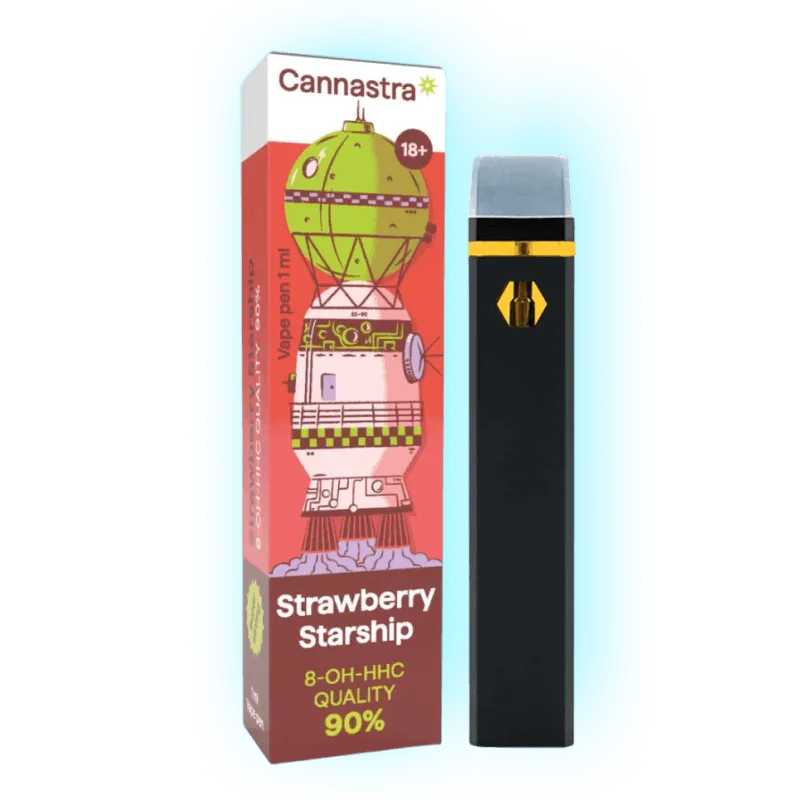 8-OH-H Vape Strawberry Starship 90% 1ml