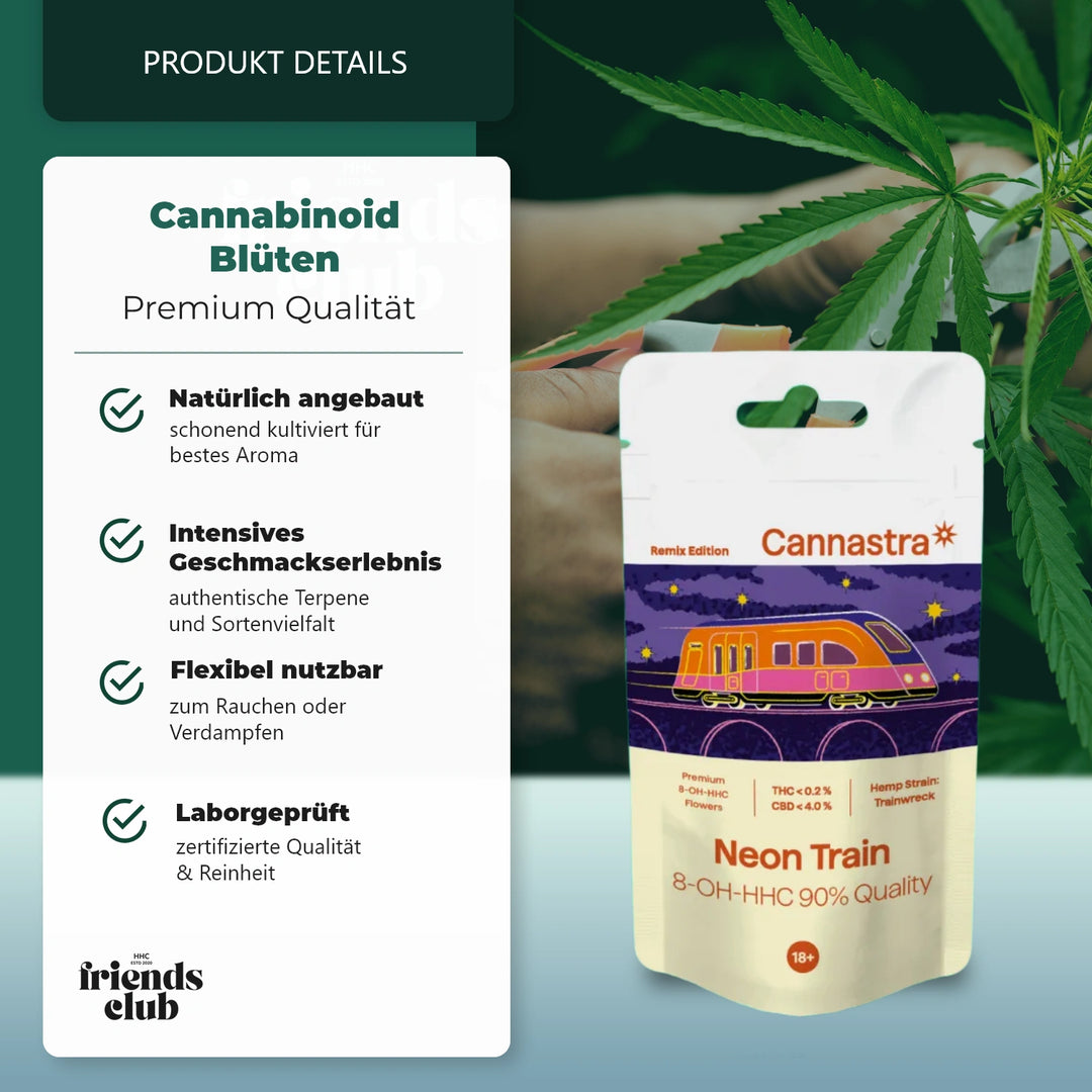 8-OH-HHC Blüte Neon Train 90 %