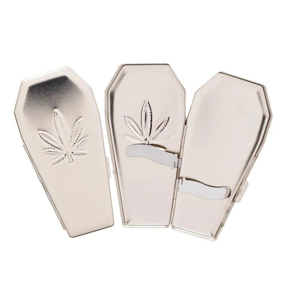 Joint Etui Sarg mit Metallverschluss Chrom mit Hanf-Design