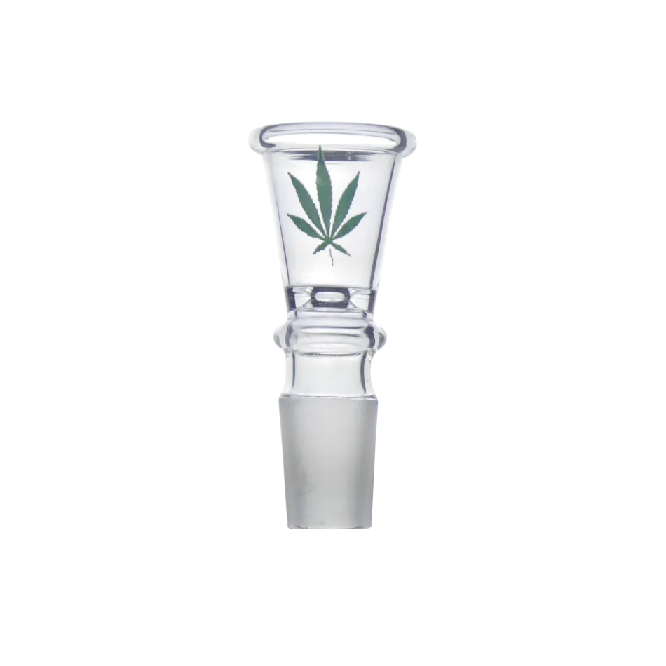 Glas Kopf mit Blatt – Conical 7,5 cm
