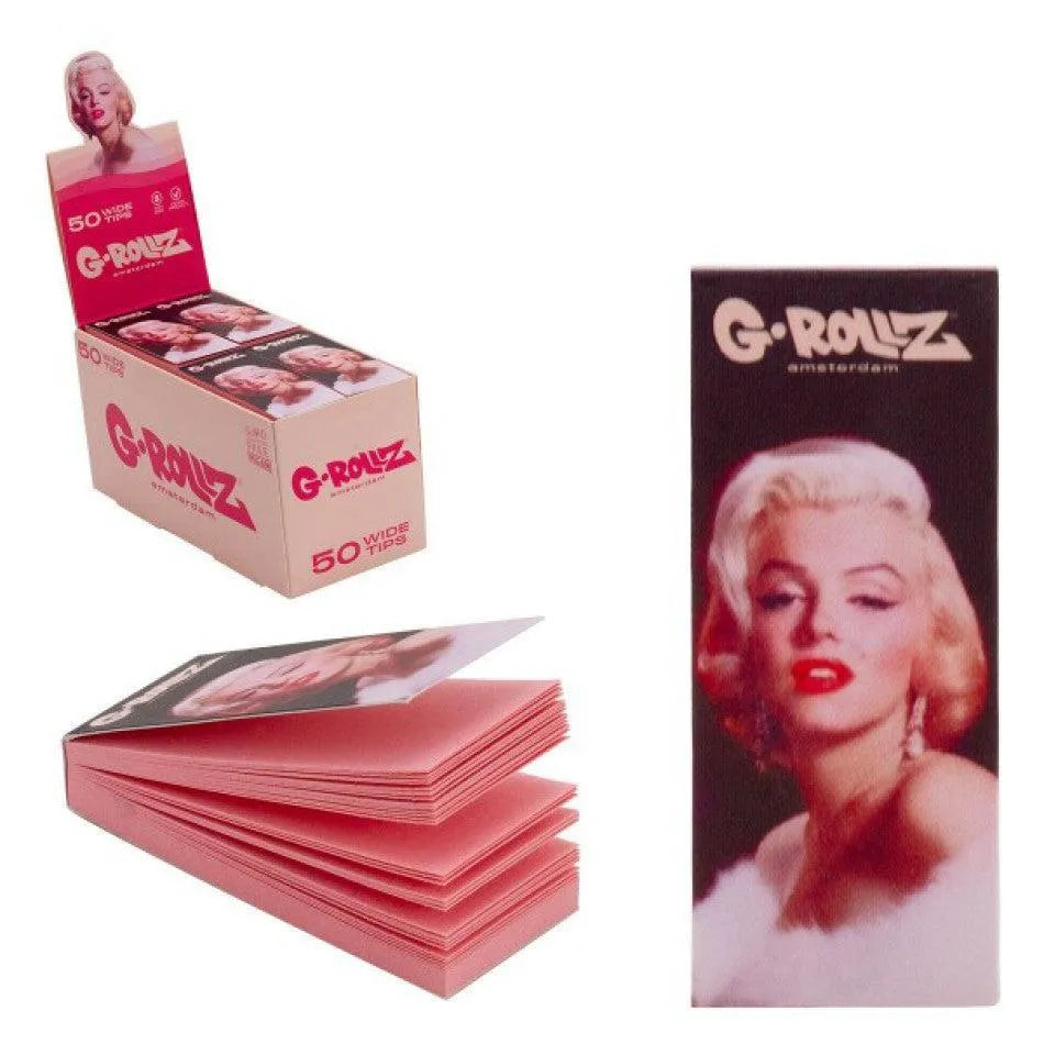 G-ROLLZ „Fabulous Face“ PINK Filter Tips 50x