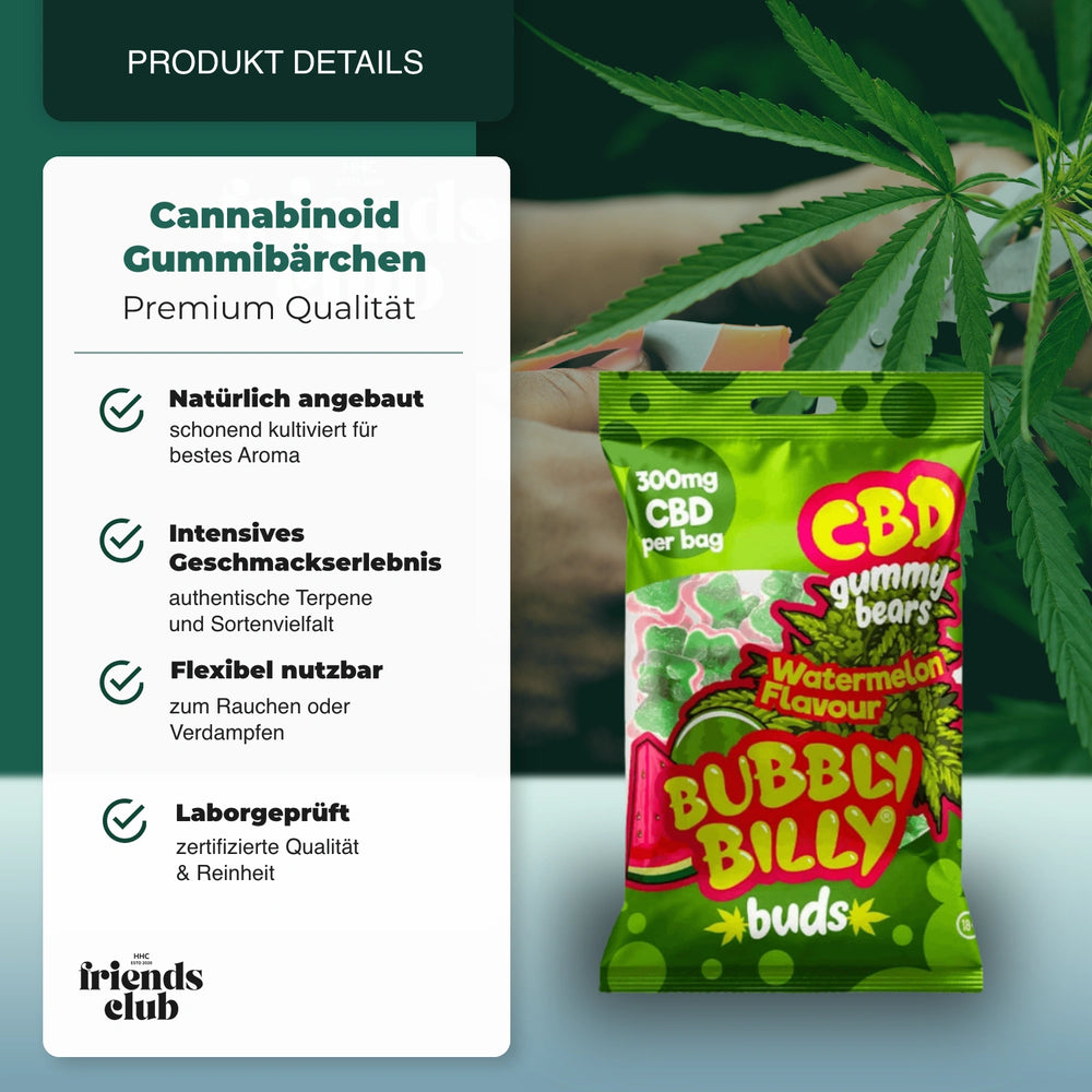 CBD Gummibärchen - Wassermelone 10 Stück 300mg