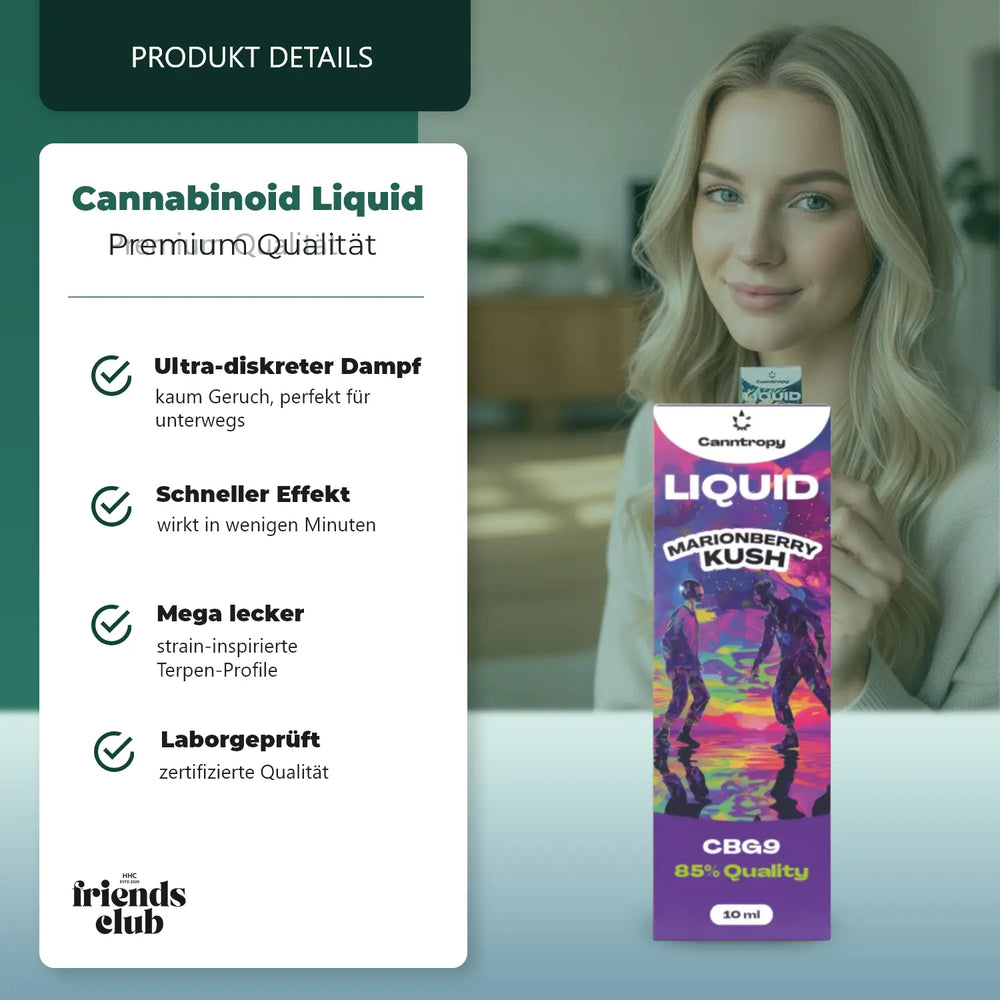 CBG9 Liquid Marionberry Kush 85% 10ml