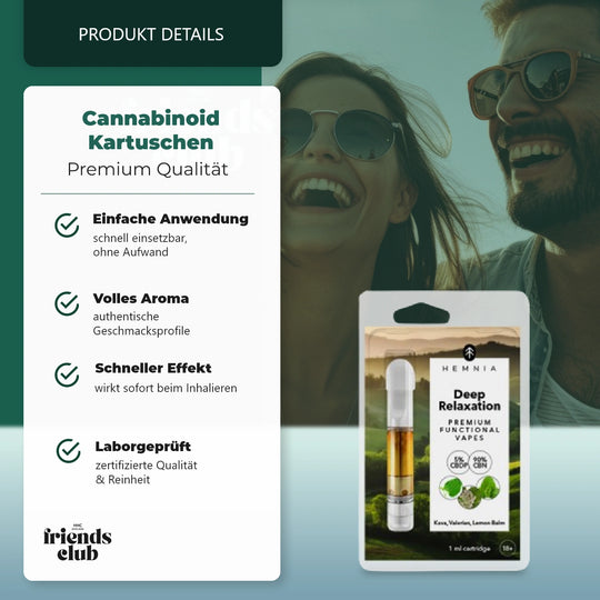 Kartusche mit Kava & Baldrian „Tiefenentspannung“