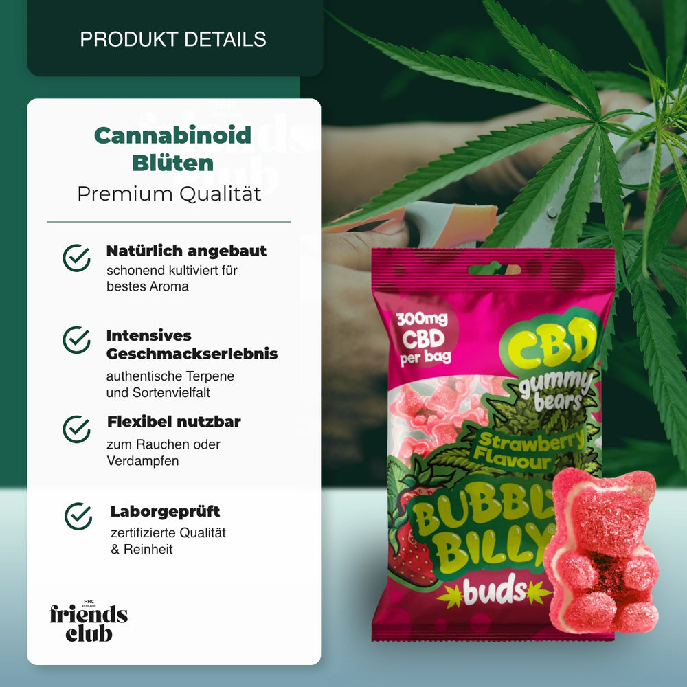 CBD-Gummibärchen - Bubbly Billy Buds 10Stück 300mg - hhcfriends