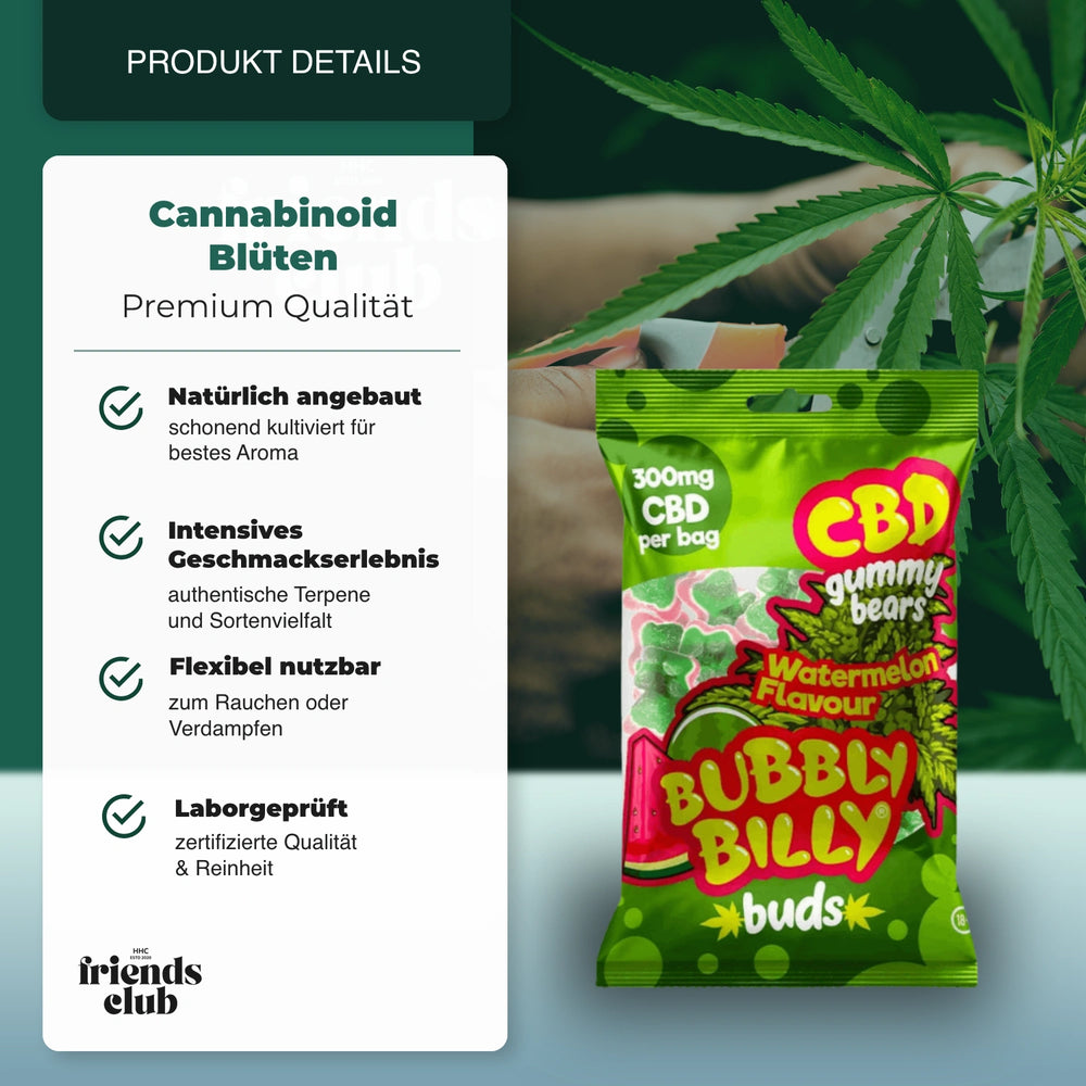 CBD Gummibärchen - Wassermelone 10 Stück 300mg - hhcfriends