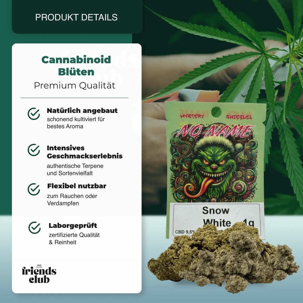 1 GRAMM GRATIS HHX Blüte Snow White 60% (1g pro Kunde) - hhcfriends
