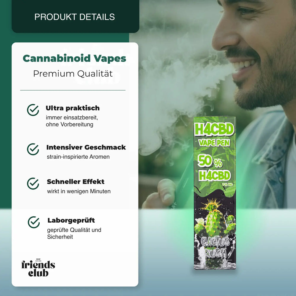 H4CBD Vape Cactus Kush 50% 1ml - hhcfriends