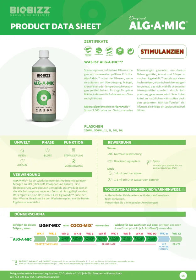Bio Bizz ALG-A-Mic Vitality Stimulant