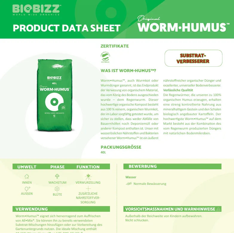 Bio Bizz Worm Humus 40L