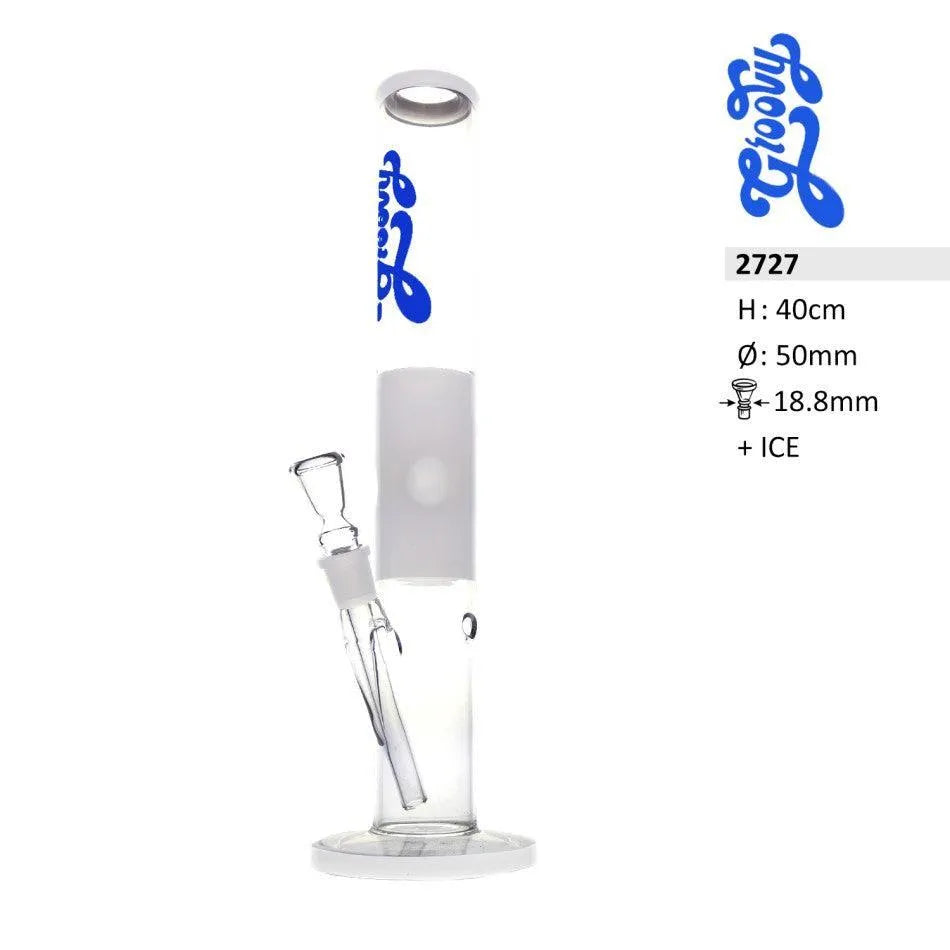 Zylindrische Glasbong – 40 cm