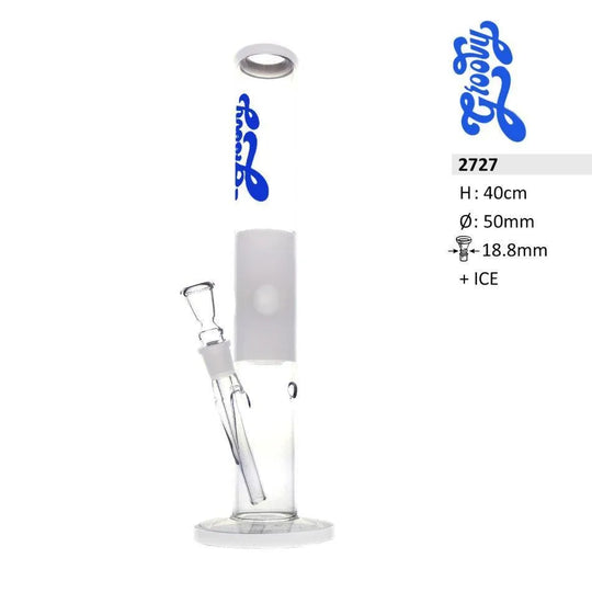Zylindrische Glasbong – 40 cm