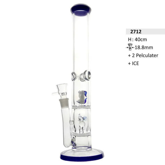 Heavy Glas Bong Elefant & Bär mit Eis 40cm