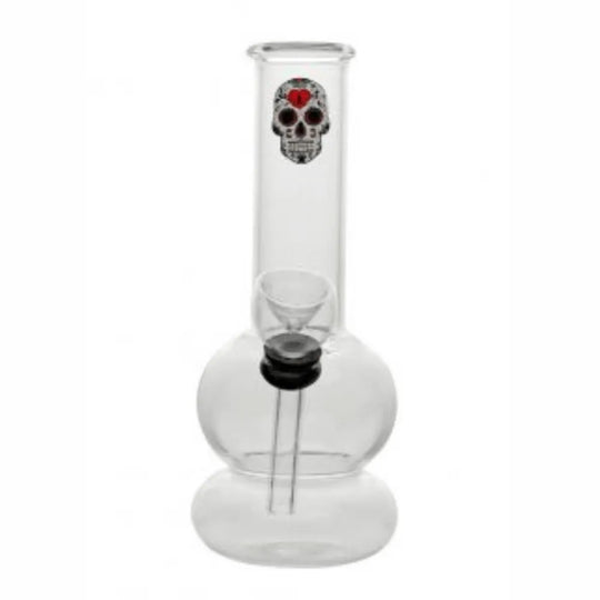 Glas-Mini-Bong Skull 15 cm
