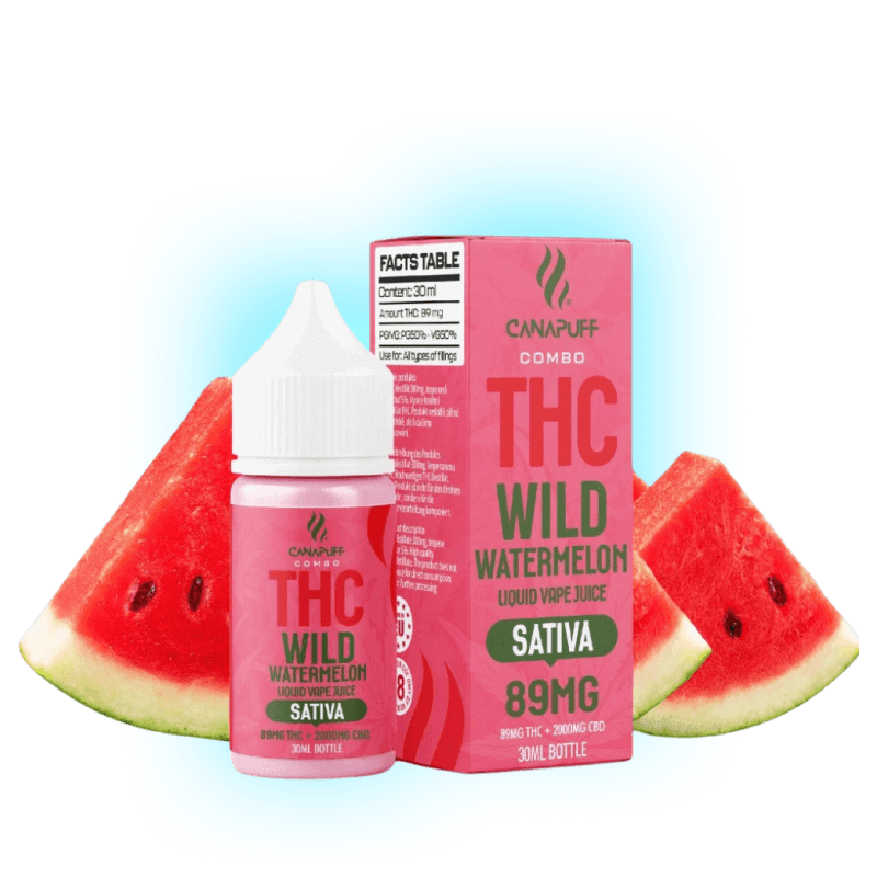 THC Liquid Wild Watermelon 89mg THC/1000mg CBC 30ml