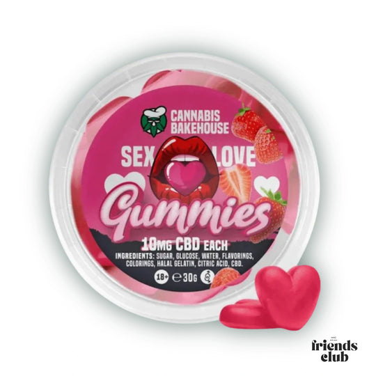 CBD SEX/LOVE GUMMIES - STRAWBERRY (30G) - hhcfriends
