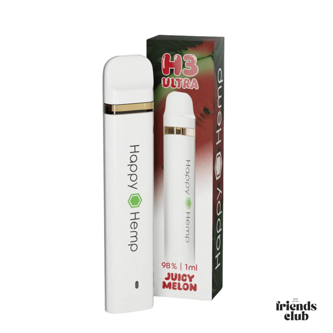 Happy Hemp H3 Ultra Juicy Watermelon 1ml Vape - hhcfriends