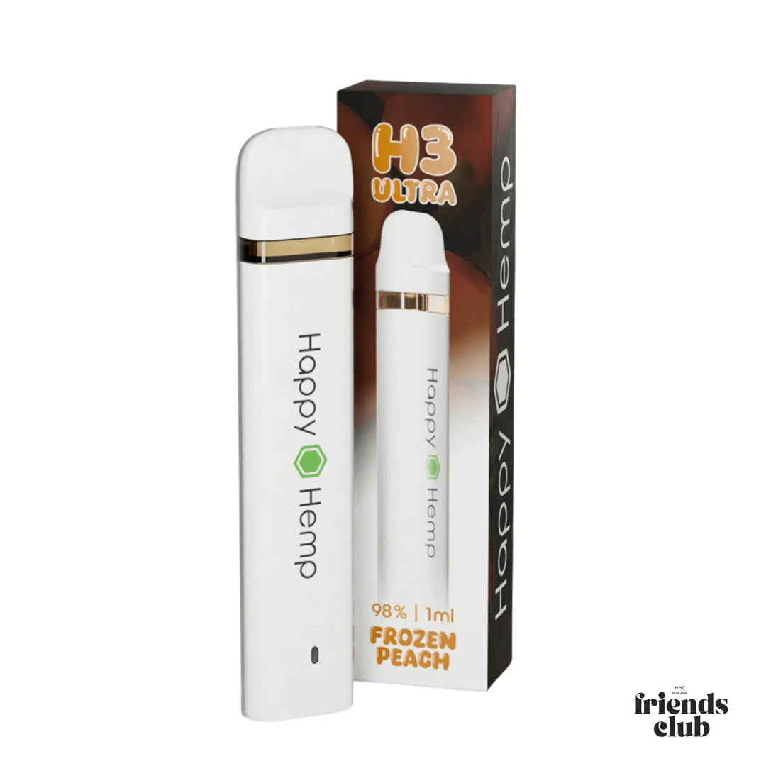 Happy Hemp H3 Ultra Frozen Peach 1ml Vape - hhcfriends
