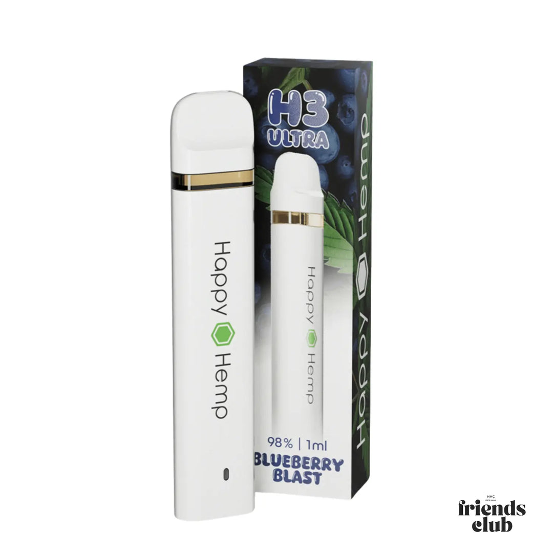 Happy Hemp H3 Ultra Blueberry Blast 1ml Vape - hhcfriends