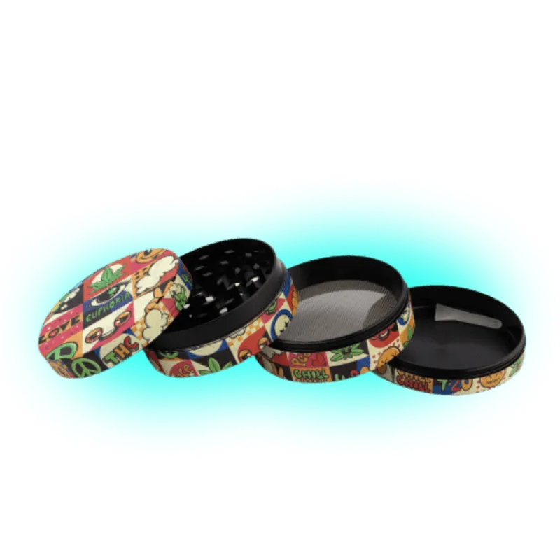 Euphoria Metall-Grinder Groovy 63 mm - 4 Teile