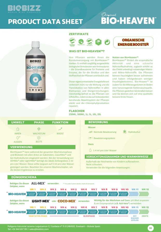 Bio Bizz Bio-Heaven Energy Booster