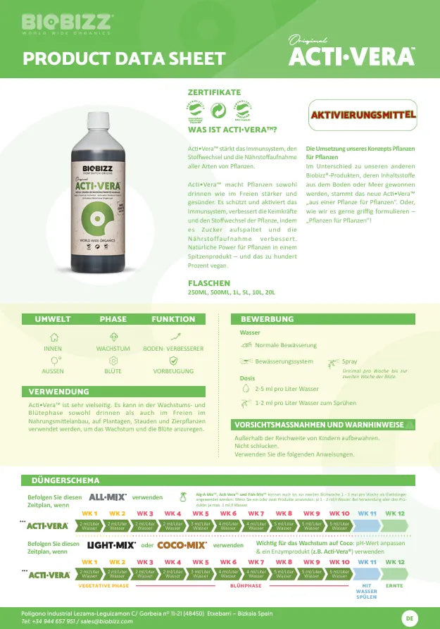 Bio Bizz ACTI-Vera Botanic Activator