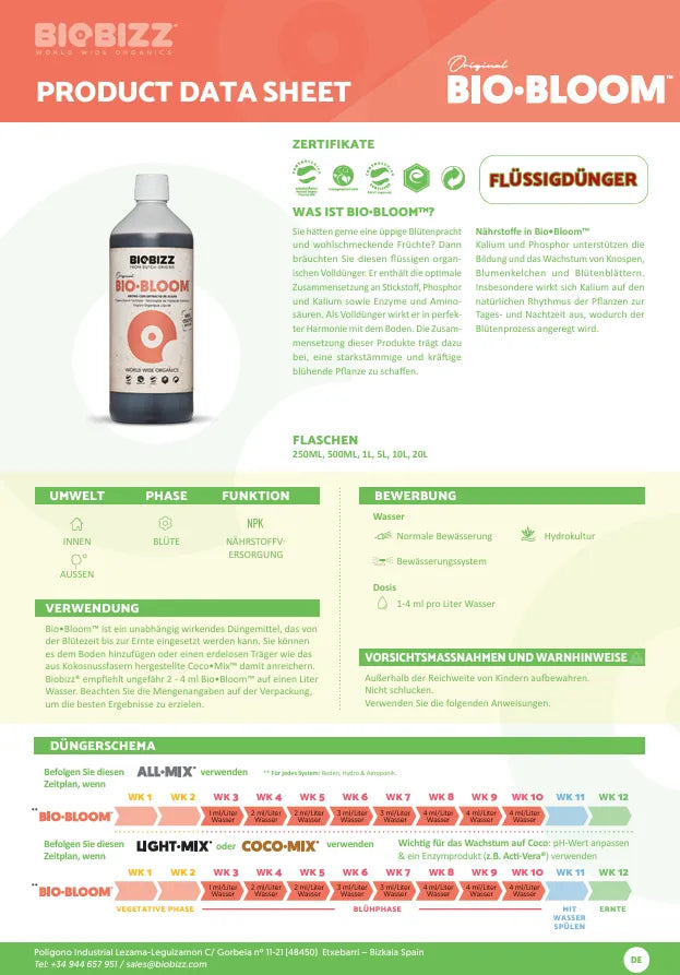 Bio Bizz Bio-Bloom Fertilizer
