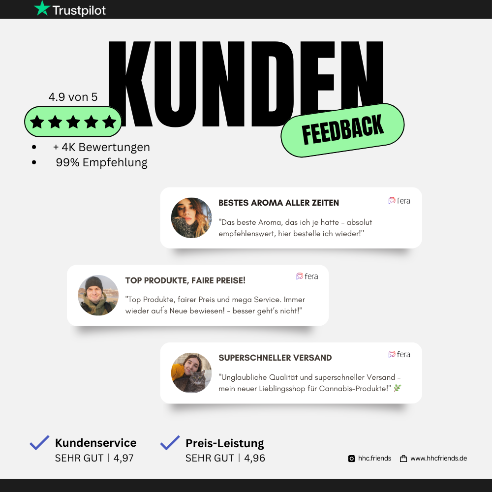 Trustpilot Feedback bei HHCFriends